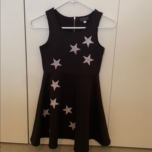 Black dress with sparkly stars